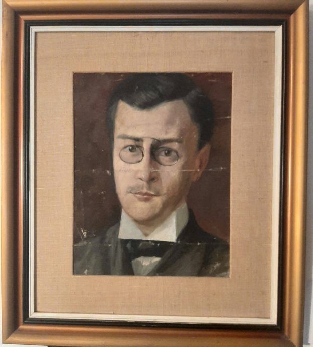 Ljubo Babić - Portret školskog prijatelja, ulje na platnu, 26 x 34 cm.