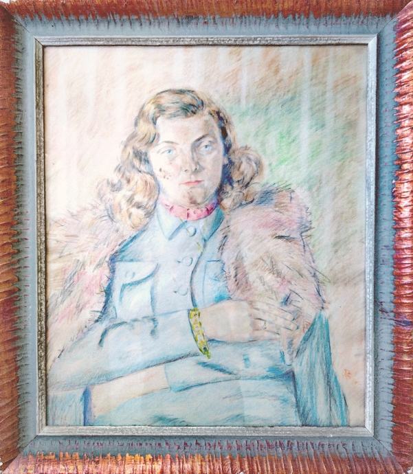 MAJSTORSKI RAD,1945 G.,AK.SLIKAR,"PORTRET DAME",70/60 CM.,ORIGINALAN O