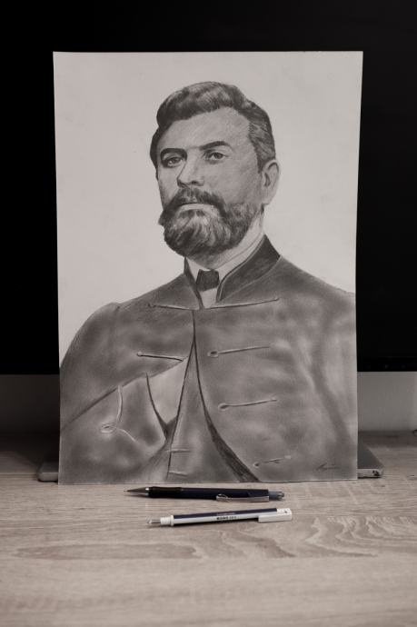 Portret Ante Starčević - otac domovine - domoljublje domoljubna slika