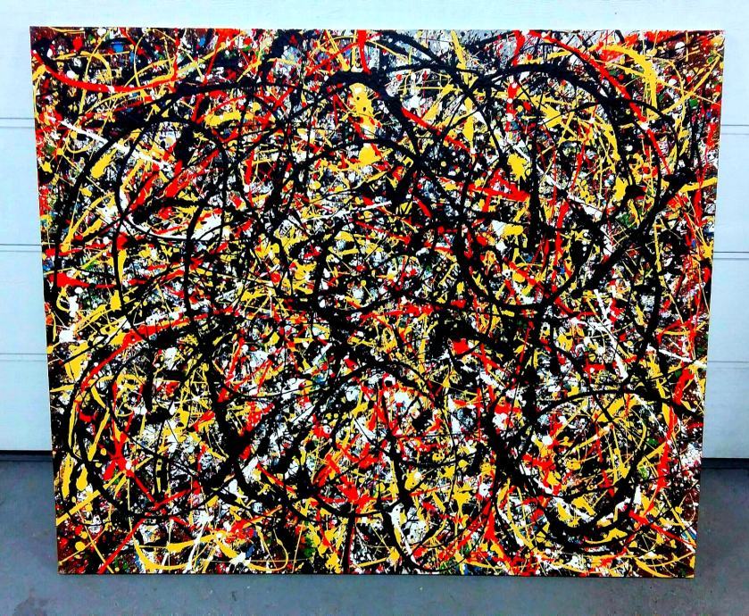 "RAZDVAJANJE"-Žunjić-100x120cm Inspired by Pollock