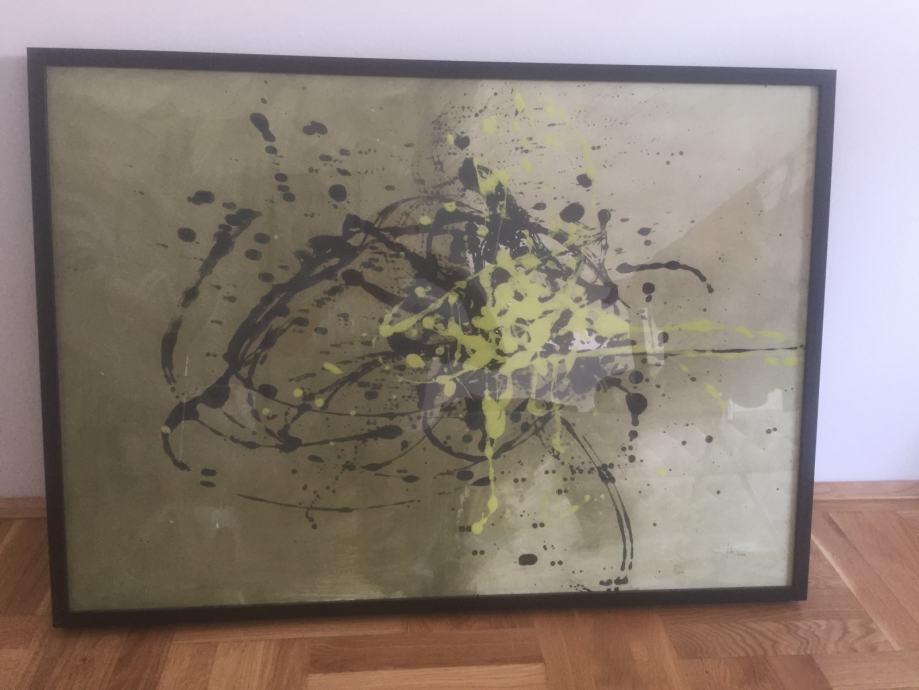 Slika u ramu 100x70cm apstraktna umjetnost