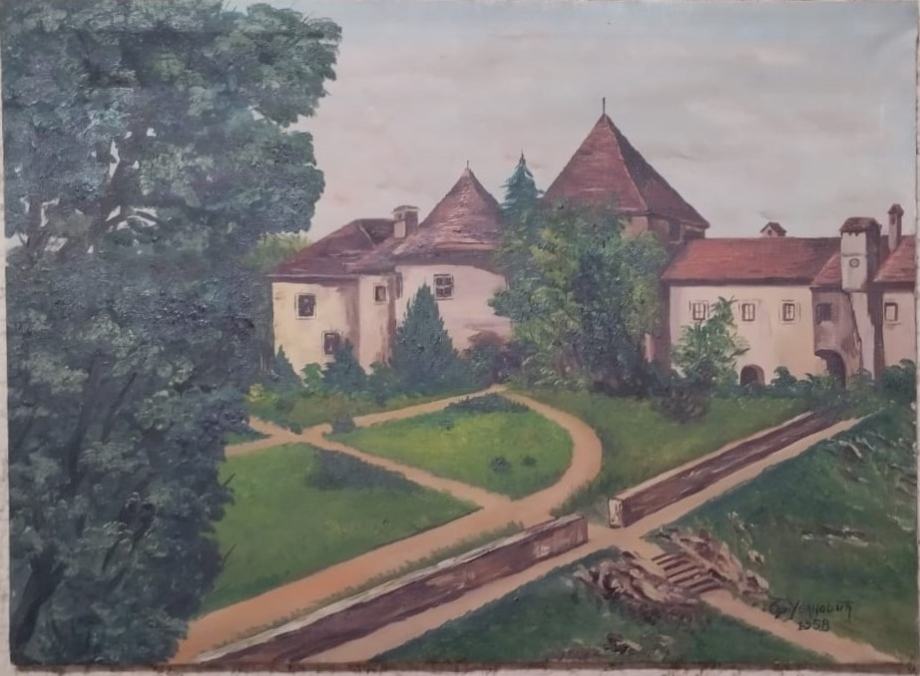 Stari grad Varaždin - ulje na platnu iz 1958.godine