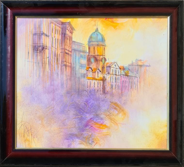 Vjekoslav Stipica "Rijeka" ulje na platnu 50x60cm;