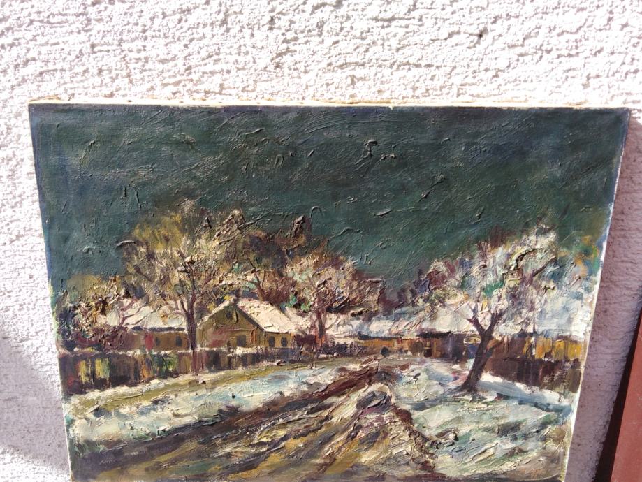 Zdravko Ćosić Oluja Ulje Na Platnu 76x57cm; Iz 1973 Godine.