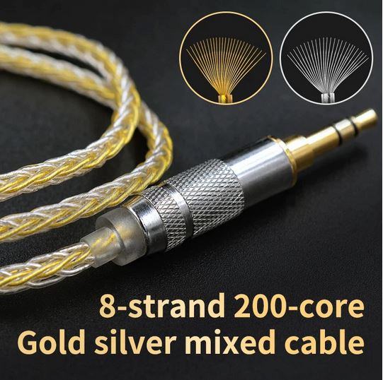 KZ Gold Silver Mixed Upgrade Cable