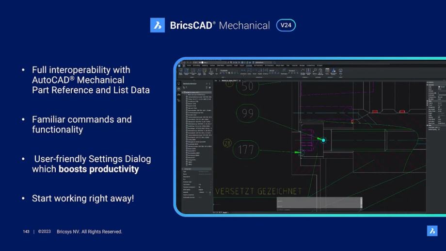 BricsCAD V24 Mechanical - Network - 1 Year Subscription NOVO R1 RAČUN