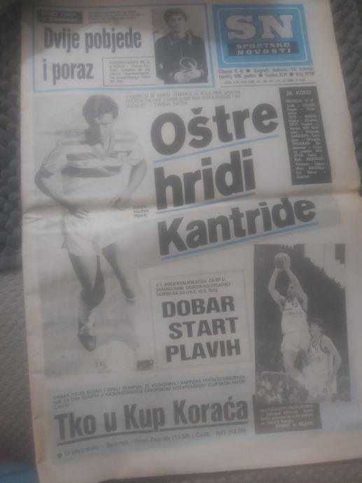 SPORTSKE NOVOSTI 1990 GODINA RIJEKA-DINAMO BUDUČNOST-CRVENA ZVEZDA RIJ