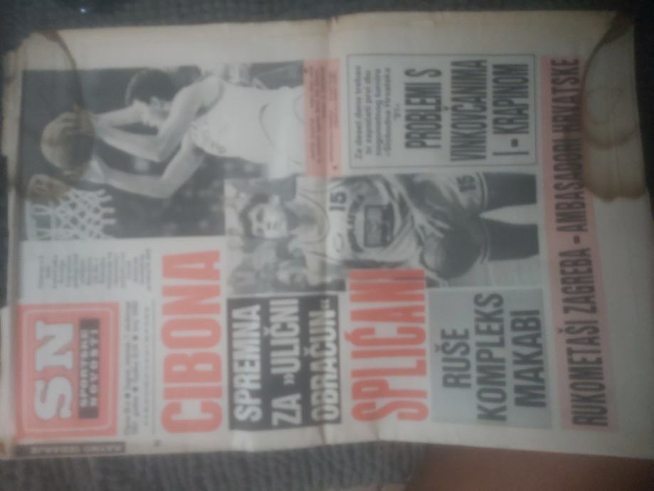 SPORTSKE NOVOSTI 1991  GODINA CIBONA-BARCELONA SLOBODNA DALMACIJA-MAKA