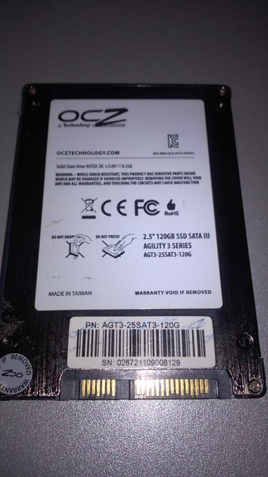 Ssd ocz agility 3 120gb не определяется