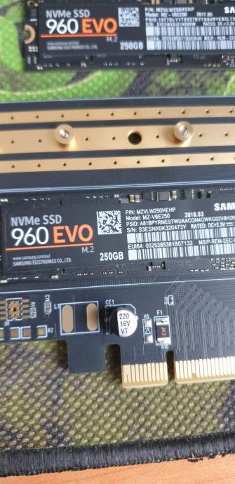 Samsung 960 EVO SSD M.2 250GB