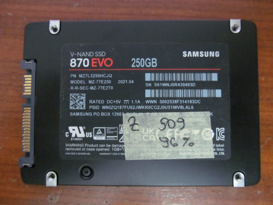 SAMSUNG SSD - 250 GB - 2/2 - 20.09.2024