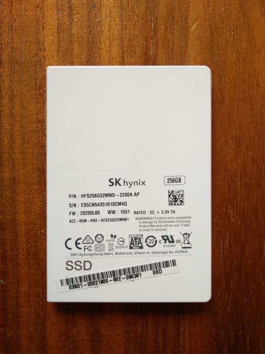 SK Hynix 240GB 256GB SSD Hard Disk - 2.5 inča, SATA 3