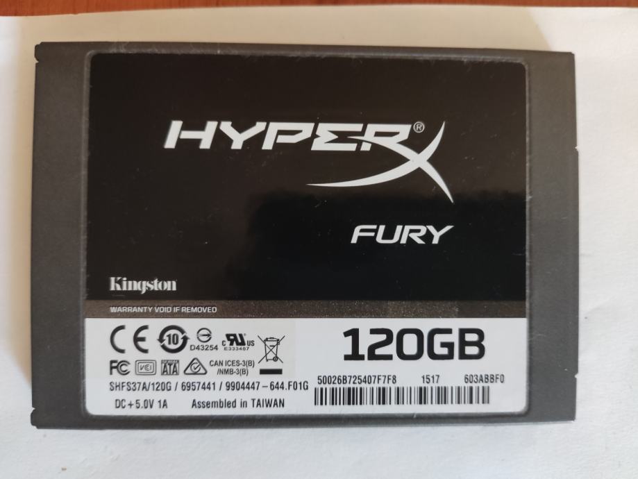 Kingston hyperx best sale fury 120gb