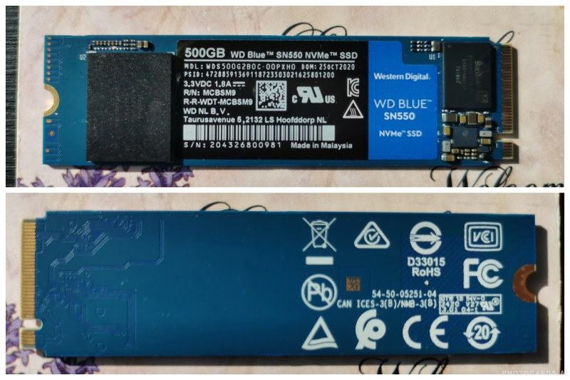 SSD disk WD M.2 2280 1TB Blue SN550 NVMe WDS100T2B0C