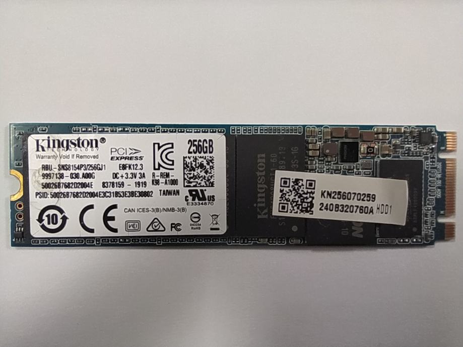 SSD Kingston RBUSNS8154P3256GJ1 256GB M.2 2280 PCIe NVMe