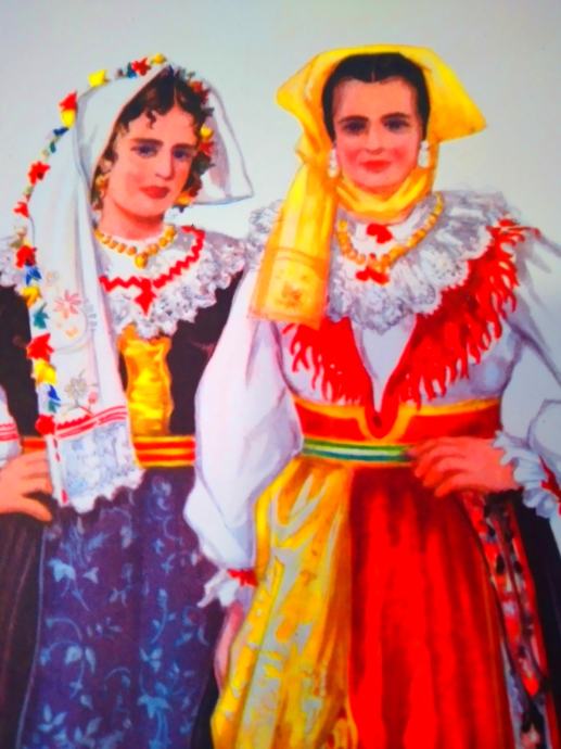 NARODNE NOŠNJE HRVATSKO PRIMORJE DOBRINJ KRK KIRIN FOLKLOR