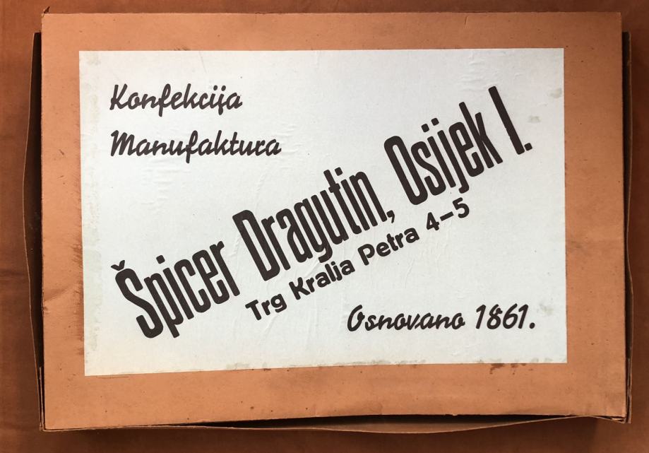 STARA KARTONSKA AMBALAŽA - ŠPICER DRAGUTIN OSIJEK