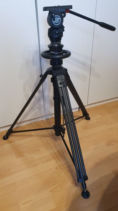 Sachtler DV 6 SB fluid head + Sachtler Pedestal C1 stativ