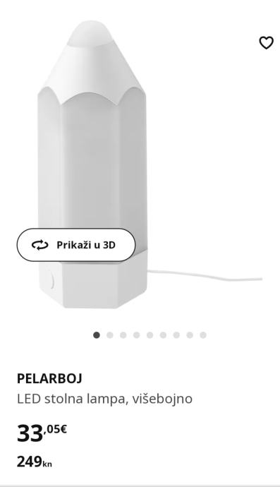 Pelarboj stolna lampa Ikea, 7 boja