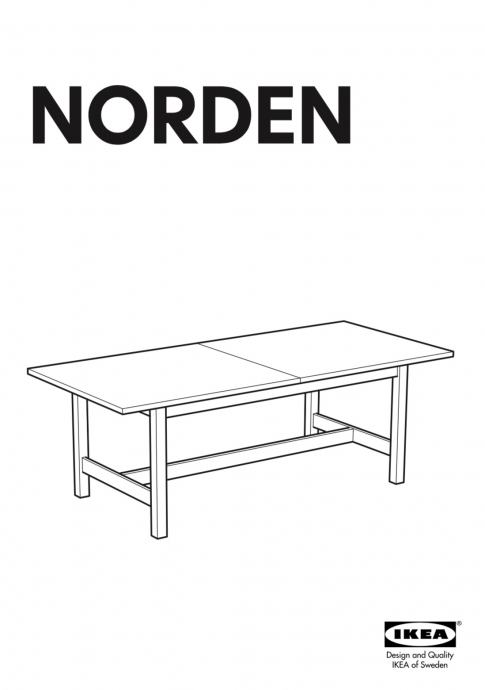 Stol za blagovanje 100% NOV! - 220/266 cm x 100 cm - IKEA ...