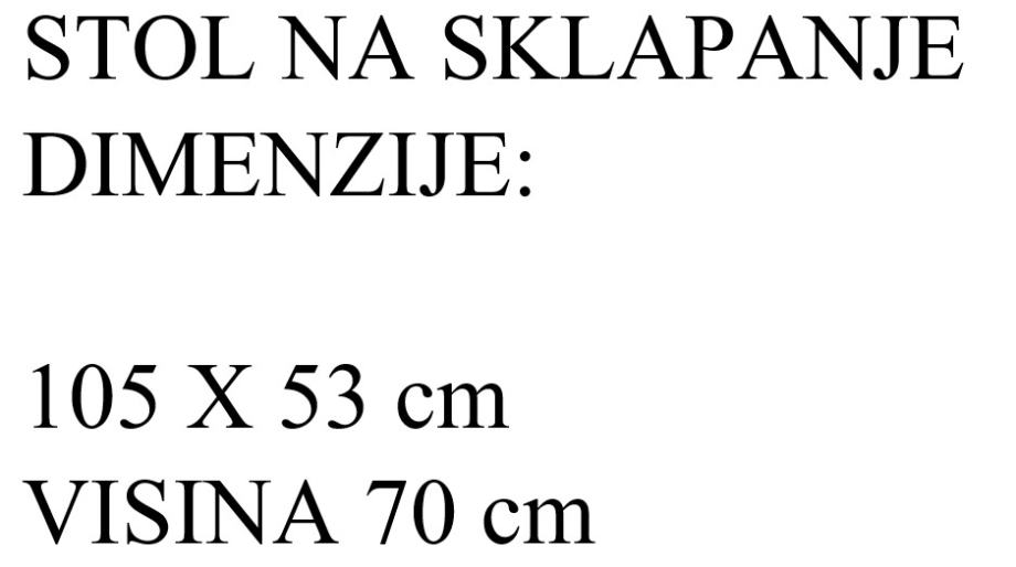 STOL NA SKLAPANJE