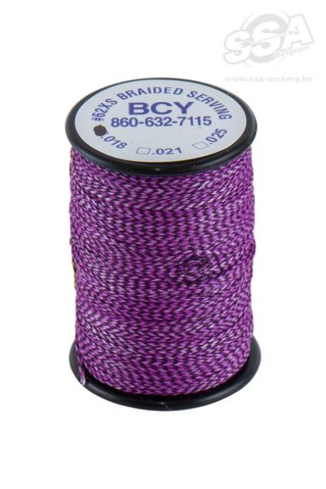 BCY Serving Material Braided *62Xs Dia .018" Jig Flo.Purple