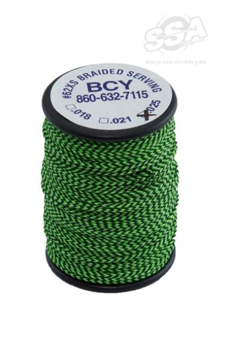 BCY Serving Material Braided *62Xs Dia .025" Jig Flo.Green