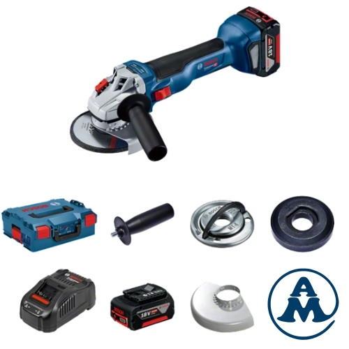 Bosch Aku Kutna Brusilica GWS 18V-10 Li-ion 2x18V 5,0Ah 125mm + L-box