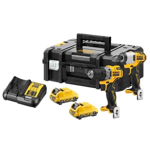 DeWalt Set Aku Bušilica DCD701 + Odvijač DCF801 2x12V 3,0Ah + Tstak