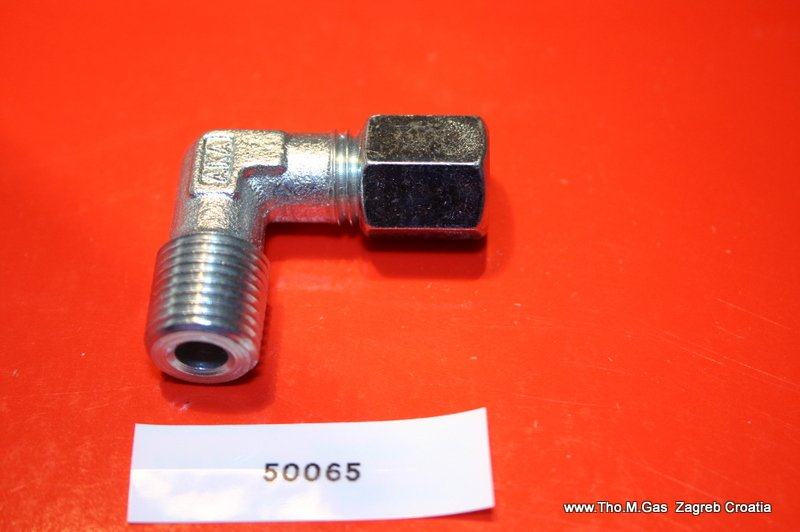 Ermeto spoj za bakrenu ili aluminijsku cijev 6 mm x 1/4" kutni (50065)