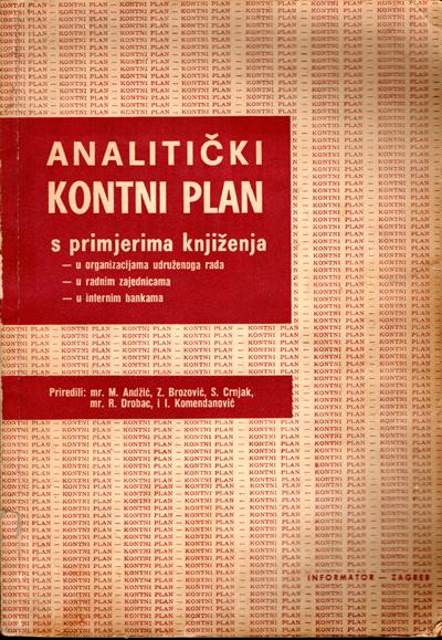 Analitički kontni plan : s primjerima knjiženja