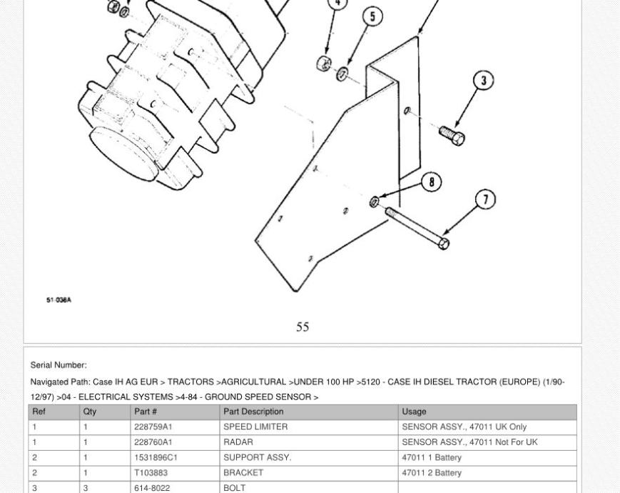 Case traktori - katalog dijelova