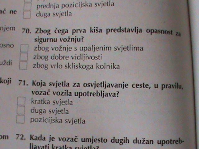 TESTOVI ZA PROVJERU ZNANJA IZ PROMETNIH PROPISA + PROMETNI PROPISI