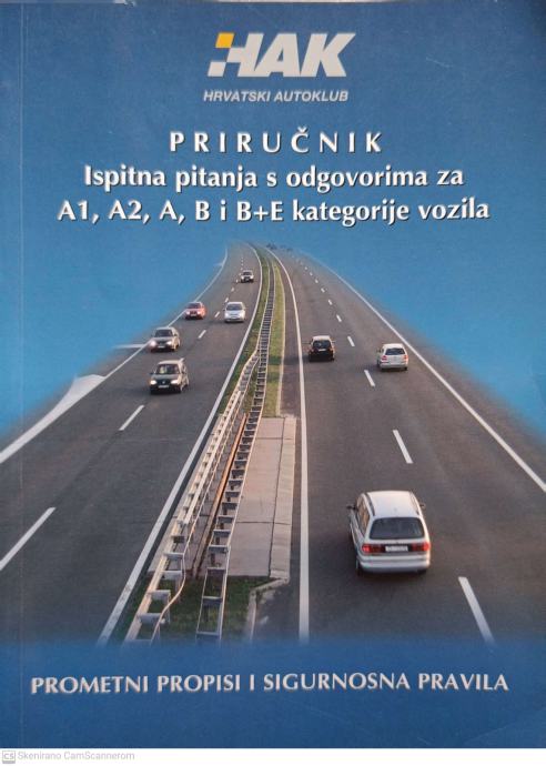 Priručnik – Ispitna Pitanja S Odgovorima Za A1, A, B I B+E Kategorije