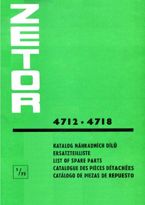 ZETOR 4712 - 4718 - Katalog Dijelova