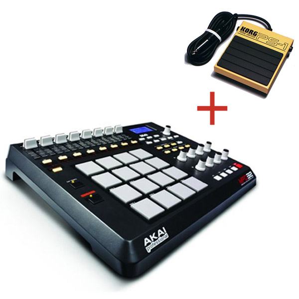 AKAI MPD 32 USB/MIDI Controller + Korg PS-1 pedala