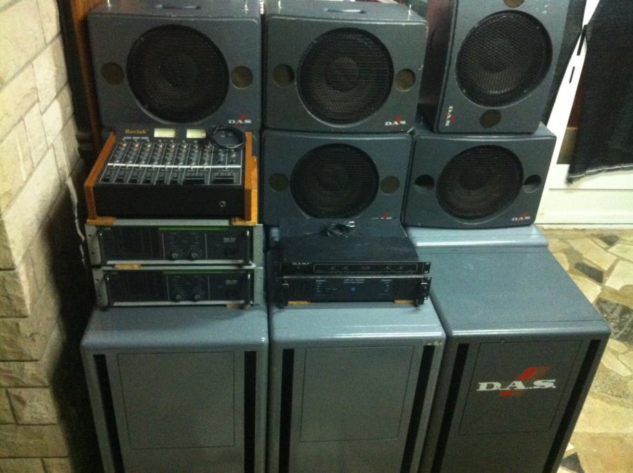 DAS Subwoofer 6x / DAS Satelita 6x / RCF MFA 1200 / ECLER PAM 500 2x