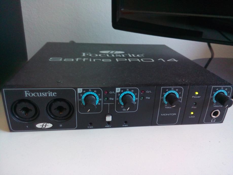 Как подключить focusrite saffire pro 14 через usb