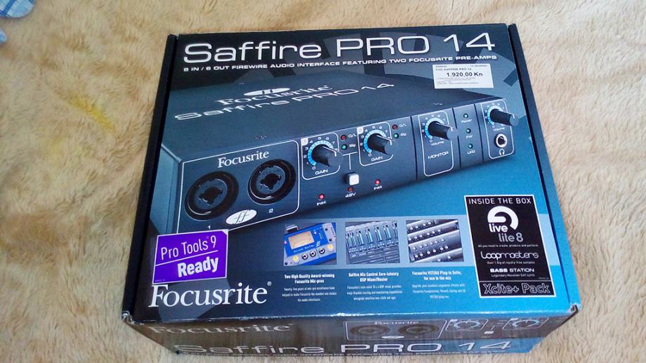 Как подключить focusrite saffire pro 14 через usb