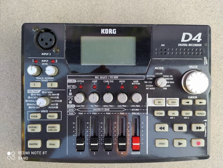 Korg D4, digital recorder, mix