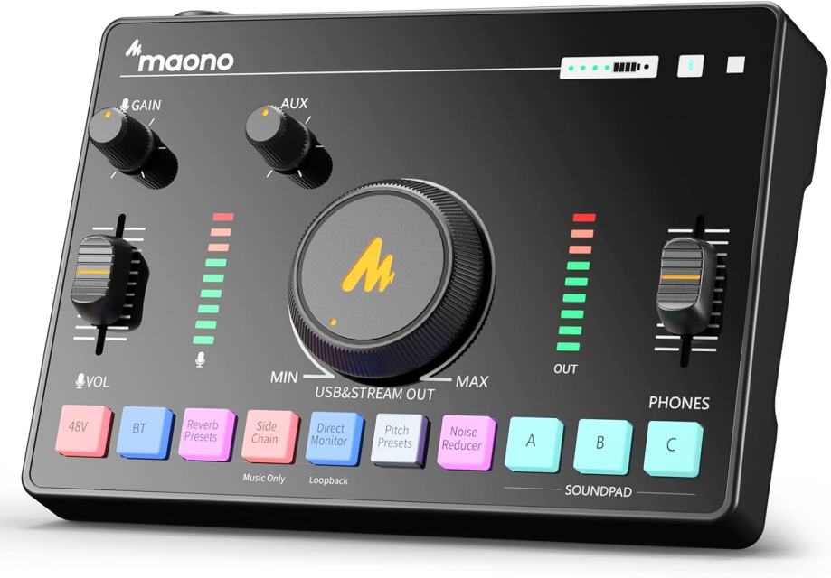 Maono Maonocaster C2 (AMC2) NEO, Live Streaming Mixer+Audio Interface