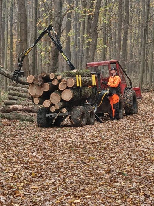 GOLJAT mala šumska prikolica 2t sa kranom VAHVA JUSSI ATV TRAKTOR UTV