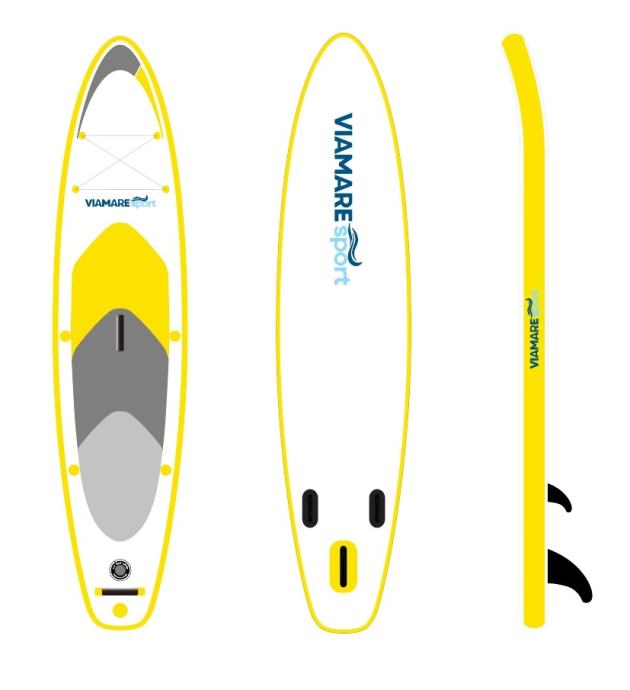 SUP daska VIAMAREsport 330x75x15cm YELLOW, max.160kg, -60%