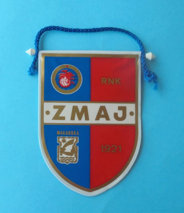 NK ZMAJ MAKARSKA stara ex Yu nogometna zastavica iz 1980-tih