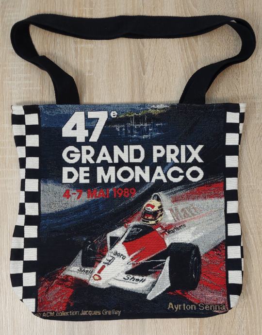 Suvenir torba GP Monaco 89 Jacques Grelley Mclaren MP4/5 Ayrton Senna