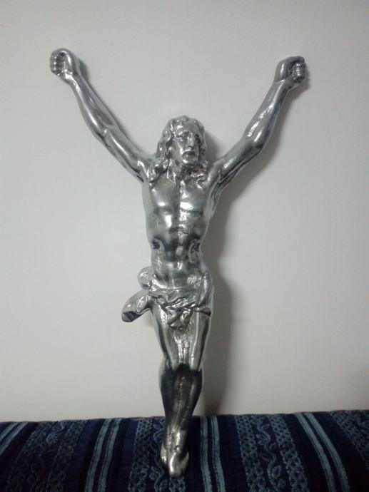 Aluminijski model Isus i natpis INRI za raspela od 65cm