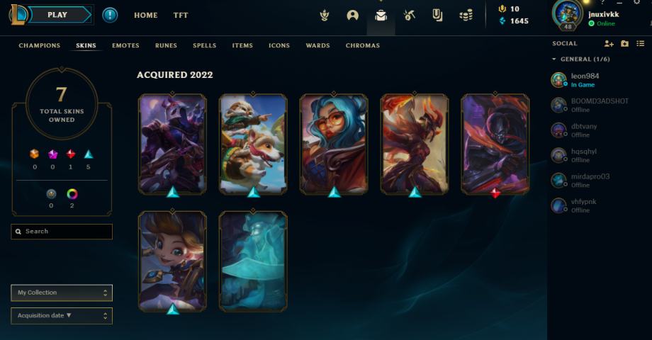 League of legends acc