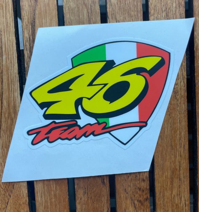 Moto naljepnica 46 Team Valentino Rossi Italija 13 x 8 cm