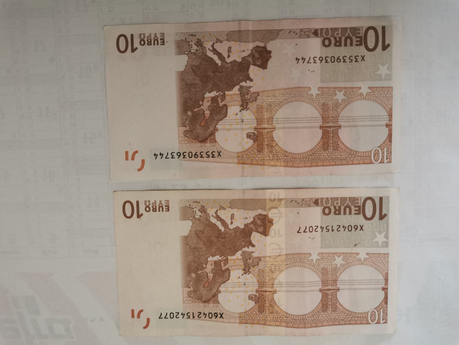 Rijetka novčanica od 10 eura iz 2002 godine