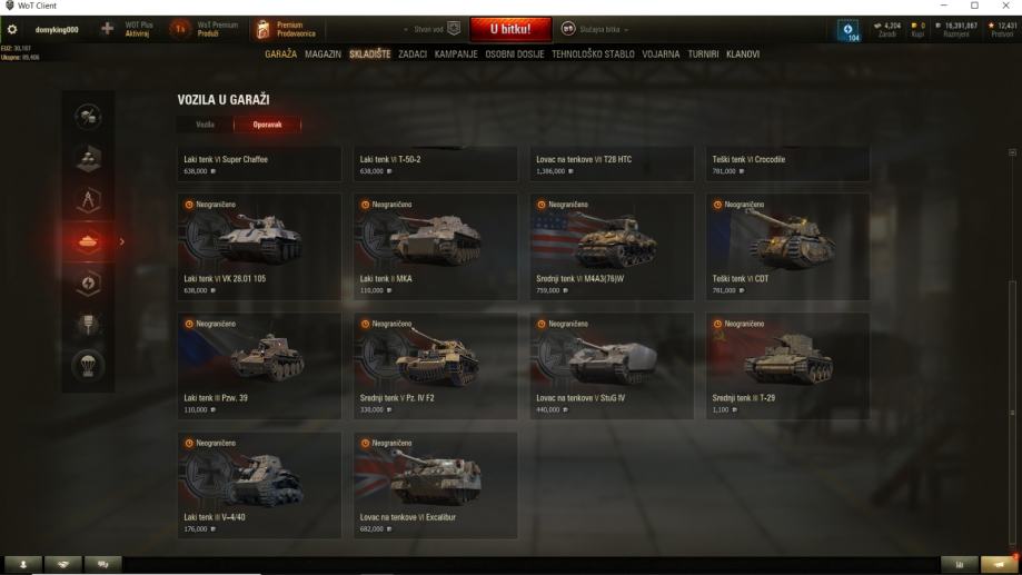 World of Tanks account